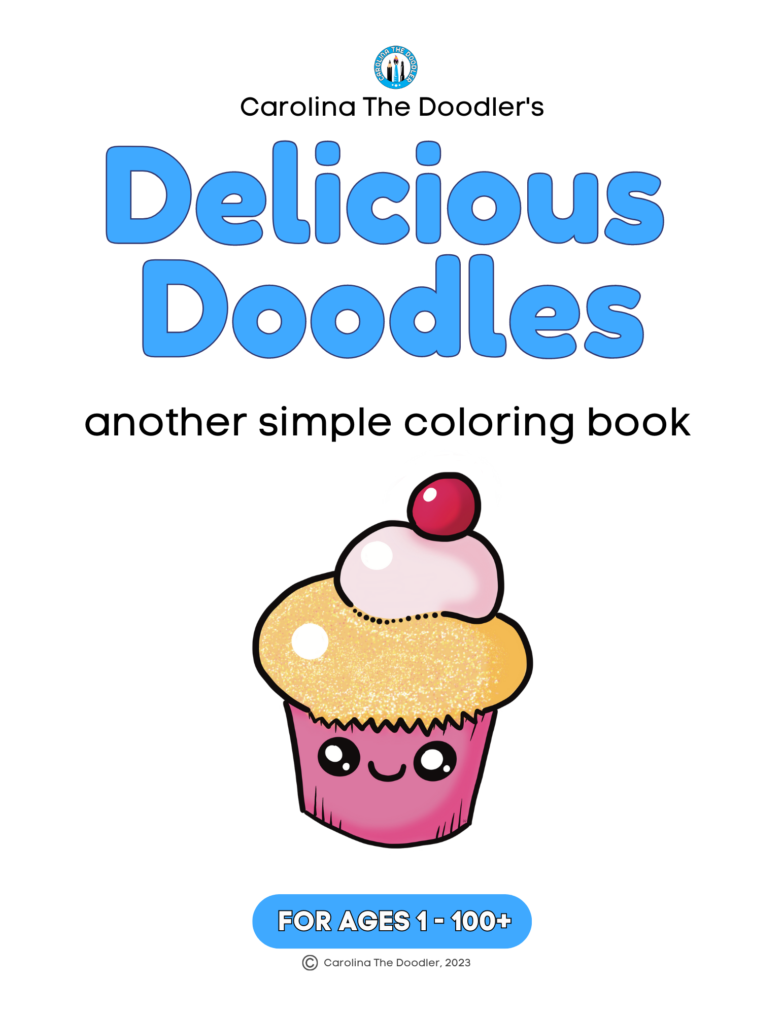 Delicious Doodles: another simple coloring book cover